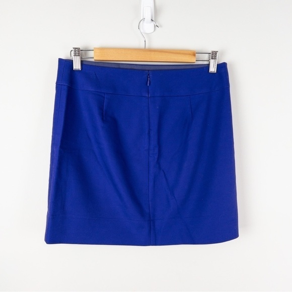 J Crew Factory Womens Egyptian Blue Cotton Mini Skirt Size 4 - Picture 3 of 9